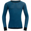 DEVOLD Wool Mesh 190 Shirt Man, flood/caviar, MGO-151-224-A-422B