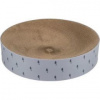 LILLY okrúhly škrabací pelech s catnipom, ø 45 × 10 cm, kartón, sivá