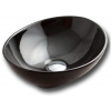 Umývadlo na dosku CORNO čierne, oválne - 40,5x33x14,5cm