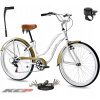 Dámsky mestský bicykel 26 Beach Cruiser Odrazový zvonček Shimano Revo Stopka