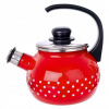 Červeno-smalt kanvica v hrách 1,75l retro (Červeno-smalt kanvica v hrách 1,75l retro)