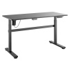Ergo Office Elektrický stôl Ergo Office, výškovo nastaviteľný, sivý, výška max 118 cm 50 kg - s doskou na prácu v sede a v stoji, ER-434
