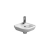 DURAVIT Starck 3 rohové závesné umývadielko s otvorom, s prepadom, 430 mm x 380 mm, 0752440000