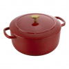 Litinový hrnec s poklicí BELLAMONTE 24 cm, 4,0 l, červená - BALLARINI (Kulatý hrnec 24 cm, 4,0 l BELLAMONTE červený - BALLARINI)
