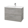 Dreja Umývadlová skrinka GIO SZZ2 80 - D01 Betón / Úchytka T01 / D01 Betón