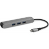 Replikátor portov Epico Hub Slim s rozhraním USB-C pre notebooky a tablety - strieborný (9915112100019)