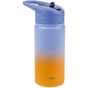 SKIP HOP Fľaša so slamkou nerezová Wander - ombré blue, 450ml