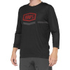 100% AIRMATIC 3/4 Sleeve Jersey, Black/Red - XL