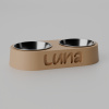 Personalizovaná dvojmiska pre mačku s menom – LUNA | MiniMarvels Farba: Piesková, Priemer misky: 11cm