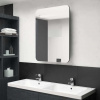 vidaXL LED kúpeľňová zrkadlová skrinka čierna 60x11x80 cm 326503