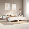 vidaXL Posteľ bez matraca biela 180x200 cm masívna borovica - Biela - 154788-209643