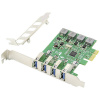 Digitus DS-30226 4 porty karta PCI-Express USB, USB 1.1, USB 2.0, USB 3.0, USB-A PCIe; DS-30226