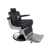 Kadernícke barber kreslo Hairway David - strieborno-čierne (56797-YD29)