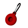 AppleMix Obal / puzdro pre Apple AirTag - kovová karabína - silikón - červený