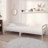 zahrada-XL Denná posteľ s matracom 90x200 cm, biela, borovicový masív 3083565