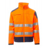PAYPER SCREEN FLUO 001450-0053 / Reflexná softshellová bunda s pruhmi 3M - oranžová neónová/navy blue XXL
