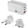 ER PW 65W GaN síťový adaptér 2xUSB-C PD/USB-A bílý ERPW65G2C1AT-WH