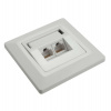 Solarix zásuvka CAT6 UTP 2 x RJ45 pod omítku bílá SX9 (23100093)