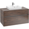VILLEROY & BOCH Collaro závesná skrinka pod umývadlo na dosku (umývadlo v strede), 2 zásuvky, s LED osvetlením, 1000 x 500 x 548 mm, Arizona Oak, C016B0VH