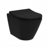 Vitra WC závěsné Integra Rim-Ex včetně sedátka se soft close, zadní odpad, černý 7041-083-6285