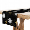Behun na stol - Čierny behúň 240 x 40 cm (Vianočný behúň 40x240 na čiernom stole 8777)