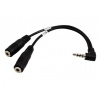 Oem Redukce Roline 4pólový jack3,5(M) -> 2x jack 3,5(F), 15cm kabel