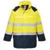PORTWEST Portwest Nehorľavá vetrovka Bizflame Rain+ Hi-Vis Arc Žltá-Námornícka modrá, XL