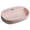 Isvea INFINITY OVAL keramické umývadlo na dosku, 60x40 cm, matná ružová Salmon SPH 10NF65060-2S