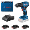 BOSCH BOSCH GSB 185-LI + 3 akumulátory 2,0 Ah - 0615990N1Z - Akumulátorový príklepový vŕtací skrutkovač