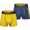 O'Neill BOXER SIDE LOGO&PLAIN 2PACK žltá,tmavo modrá Pánske boxerky S