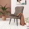 Relaxačné kreslo bledosivé zamatové-ForU-341229