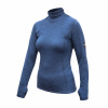 Dámske tričko roll neck dl.rukáv SENSOR MERINO BOLD cool blue M