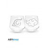 ABYstyle Poháre Naruto Shippuden - Konoha a Akatsuki Glass Set (2 ks)