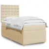Box spring postel s matrací krémová 90x190 cm textil Krémová 3294230