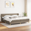 Box spring postel s matrací taupe 200x200 cm textil Hnědošedá 3127153