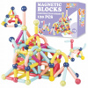 MAGNETICKÉ KONŠTRUKČNÉ KOCKY STICKS VZDELÁVACIE PATYČKY 3D Sada 120ks