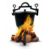 Gril, príslušenstvo - Caulted Cauldron Maďarský poľovný hrniec 10l pre oheň gril (LIATINOVÝ KAULDEL, maďarský poľovnícky hrniec, pečené mäsá, 10L, na GRILOVAČ)