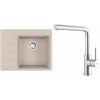 Set Franke G281SA (dřez CNG 611-62 TL/7 Sahara + baterie FC 6985.501 SMART GLENDA Celonerez) 114.0759.018