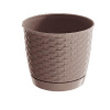 Kvetináč plast béžový Prosperplast 22 cm x 22 x 19,5 cm