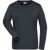 James & Nicholson Tričko JN 1803 Solid, elastické, dlouhý rukáv, dámské COT02180302502-carbon M Carbon