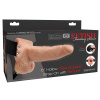 Fetish Strap-On 6 - pripevniteľný, dutý vibrátor (prírodný)