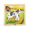 Puzzle na podstavci Viga 44623 9 dielikov - krava