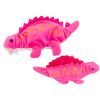 mamido Plyšový dinosaurus púzdro prívesok ružový