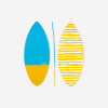 RADBUG Detský skimboard 900 modro-oranžový kompozitné vlákno