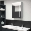 vidaXL LED kúpeľňová zrkadlová skrinka betónovo-sivá 50x13x70 cm - Sivá - 1215-143116