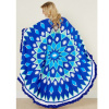 Plážová deka (osuška) BOHO MANDALA granátový vzor