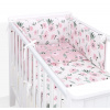 Mantinel s obliečkami do postieľky, 3D sada Bavlna, Ruža, púdrová/ecru, 135x100 cm Mamo Tato