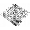 Sklenená mozaika Englass 30 x 30 cm, odtiene sivej a striebornej