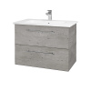 Dreja Umývadlová skrinka GIO SZZ2 80 - D01 Betón / Úchytka T02 / D01 Betón