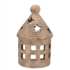 daan kromhout Zlatý antik cementový svietnik domček House Gold - 14*10*23 cm - daan kromhout